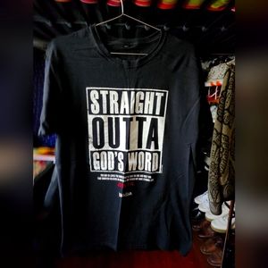 Karusso "Straight Outta God's Word" black t-shirt size Medium